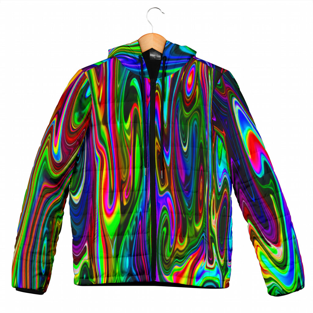 ACID DROP WOMENS HOODED WINTER JACKET | PSYCHEDELIC POUR HOUSE