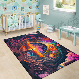 BLACK HOLE SUN RUG | ACIDMATH AI