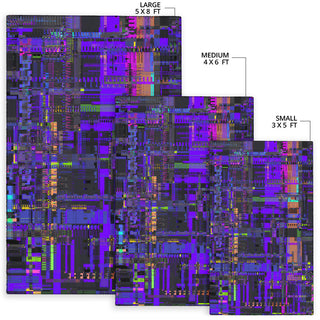 PURPLE GLITCH RUG | HUBERT SOLCZYNSKI