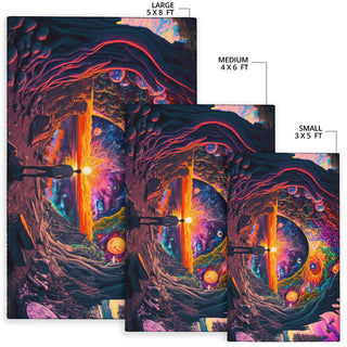 BLACK HOLE SUN RUG | ACIDMATH AI