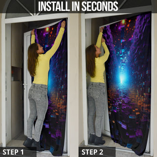 DIMENSIONAL SHIFT BLOCKS DOOR SOCK | ACIDMATH AI