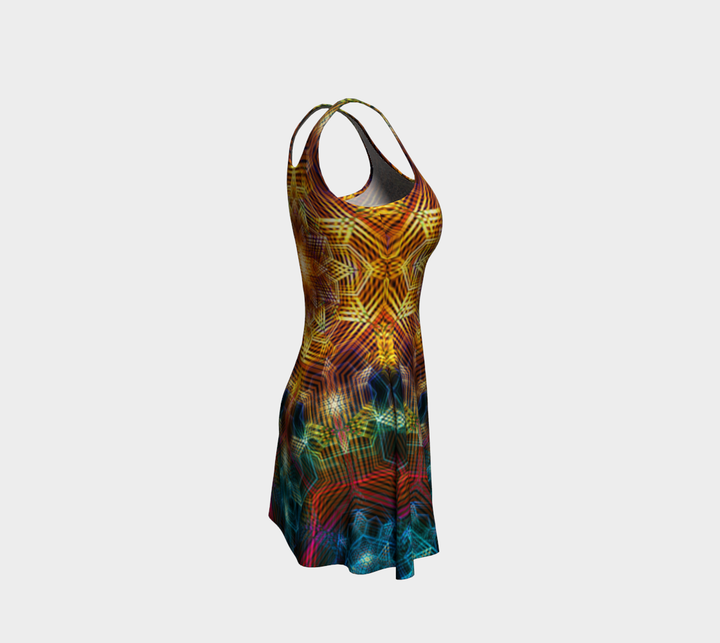 Clear Hexatrip | Flare Dress | Yantrart Design
