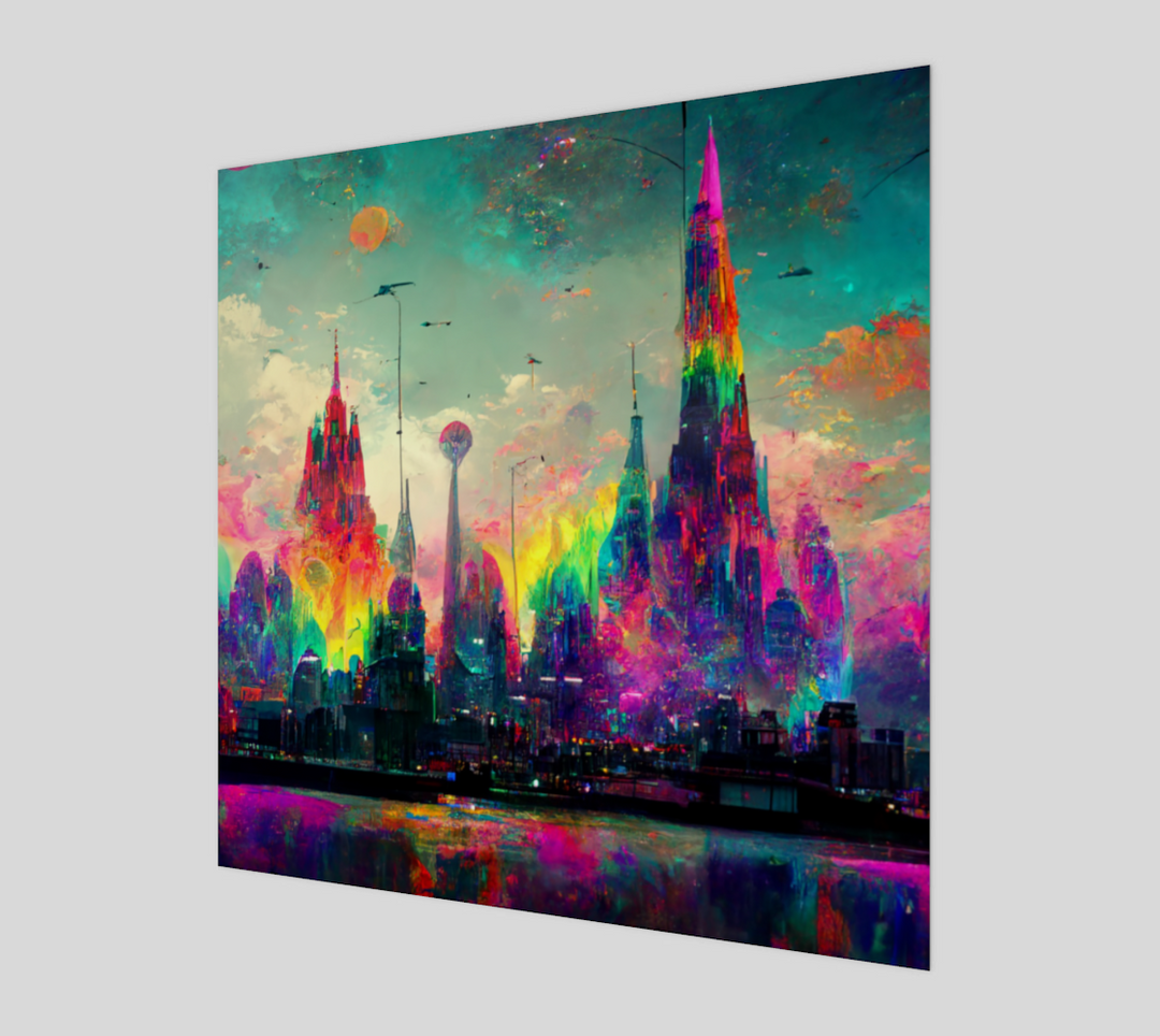 Psychedelic City Poster | Acidmath Guy