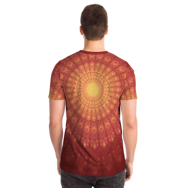 Peacock Feahter Mandala - Sun | Unisex T-Shirt | Mandalazed