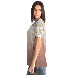 Fractal Triangles - Orange | Unisex T-Shirt | Mandalazed