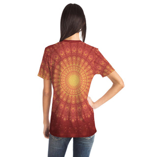Peacock Feahter Mandala - Sun | Unisex T-Shirt | Mandalazed