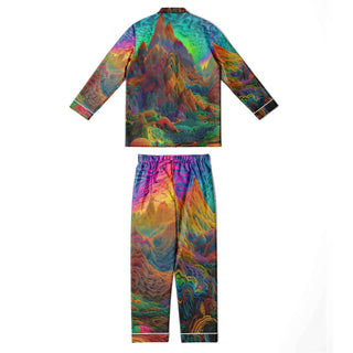 HIGH MOUNTAIN Men's Satin Pajamas | ACIDMATH AI