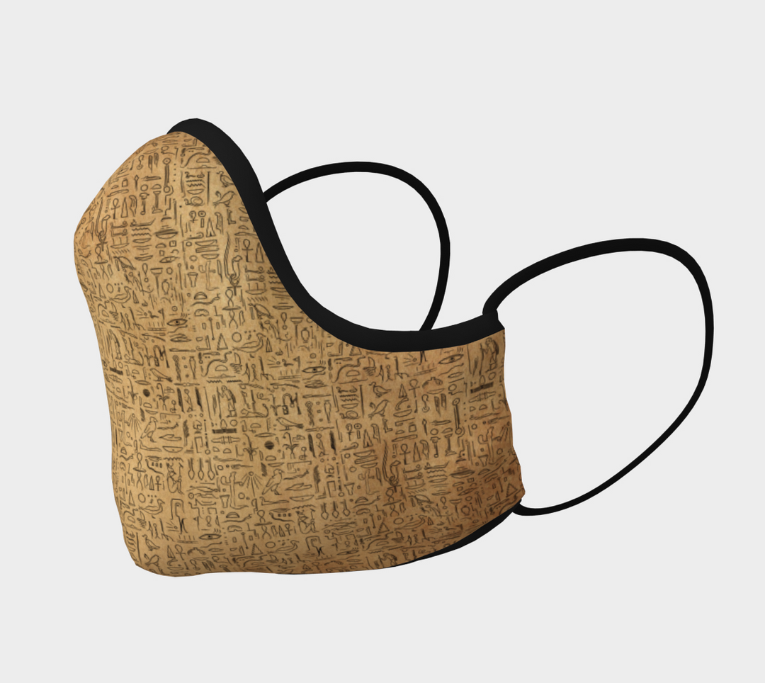 Egyptian Glyphs - Papyrus | Face Mask | Yantrart Design