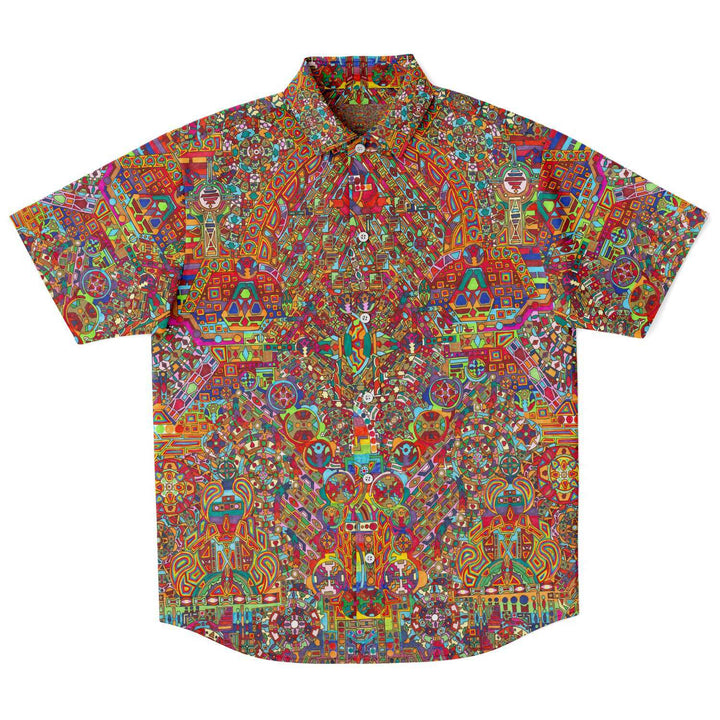 Infinity Mandala | Short Sleeve Button Down Shirt | Lachlan Wardlaw