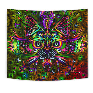 TRIPPY KITTY SOUR CANDY TAPESTRY | TAS VISUALS