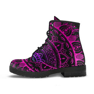 Cameron Gray | Neon Mandala | Leather Boots