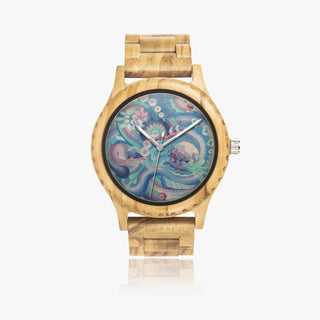 Gem Flow Italian Olive Lumber Wooden Watch | Dylan Thomas Brooks