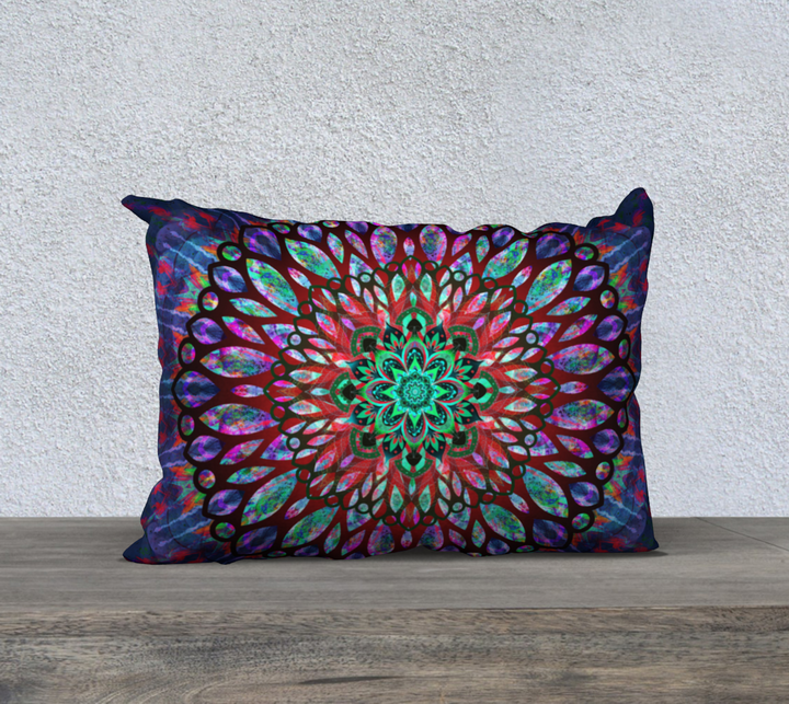 Vibrancy Mandala | 20x14 Pillow Case | Fractalcraft