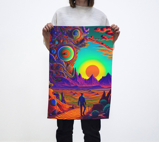 SUNSET TEA TOWEL |  ACIDMATH AI