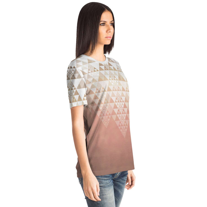Fractal Triangles - Orange | Unisex T-Shirt | Mandalazed
