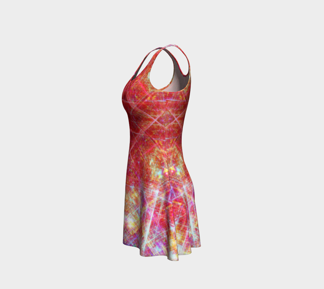 Solar Matrix Rainbow | Flare Dress | Yantrart Design