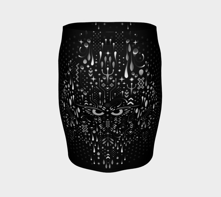 Owl BW Fitted Skirt | TAS Visuals