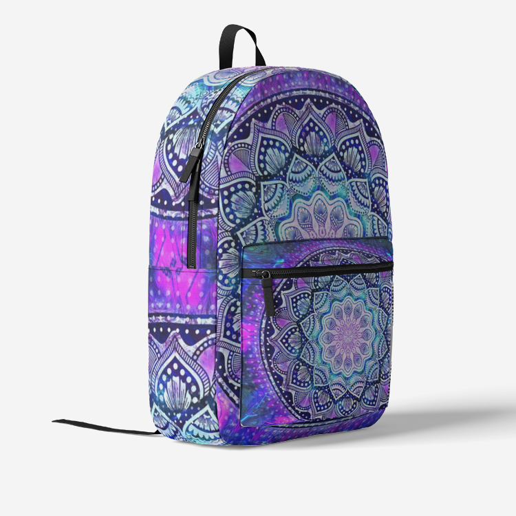 MANDALA Retro Colorful Print Trendy Backpack | Cameron Gray