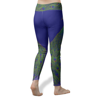 The Peacock Women's High Waist Yoga Leggings by Mark Henson