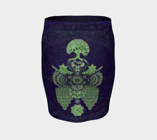 Green Geometric | Fitted Skirt | Mil Et Une