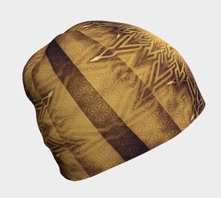 Mystical Aum Chakra Mandala - Gold Beanie | Mandalazed