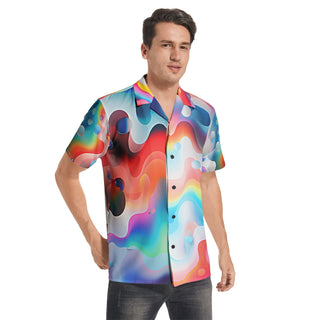 GRADIENTO Men's All-over print Short Sleeve Shirts by ROBERT HRUSKA