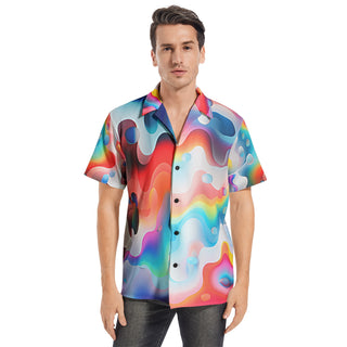 GRADIENTO Men's All-over print Short Sleeve Shirts by ROBERT HRUSKA