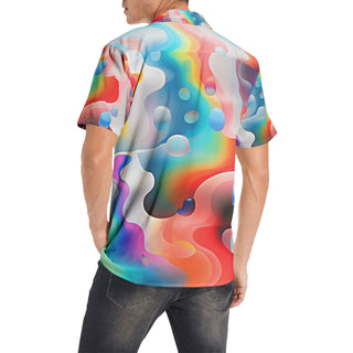 GRADIENTO Men's All-over print Short Sleeve Shirts by ROBERT HRUSKA