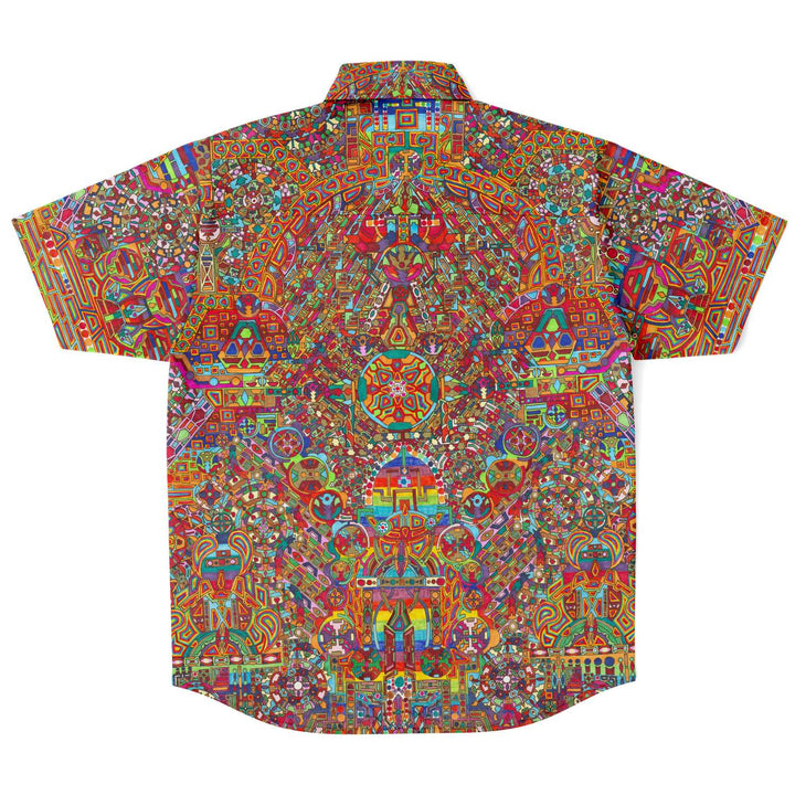 Infinity Mandala | Short Sleeve Button Down Shirt | Lachlan Wardlaw