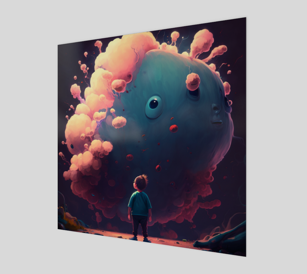 HI BIBO ART PRINT | ACIDMATH AI