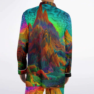 HIGH MOUNTAIN Men's Satin Pajamas | ACIDMATH AI