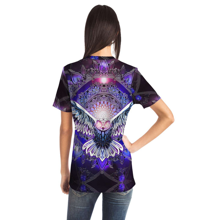 Flying Owl Spirit - Purple | Unisex T-Shirt | Mandalazed