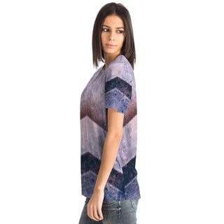 Hexagons and Paint Blobs - Purple | Unisex T-Shirt | Mandalazed