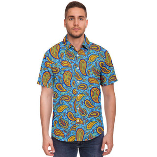 Paisley 1 | Short Sleeve Button Down Shirt | Psypepper