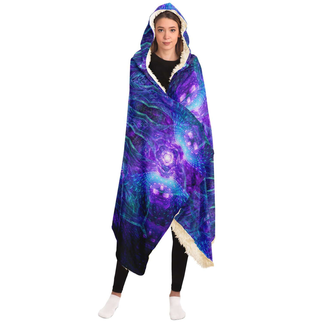 Electric Bloom Hooded Blanket | Cameron Gray
