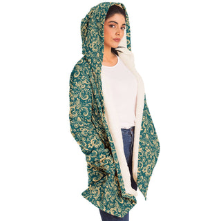 Oriental Floral Pattern - Emerald | Cloak | Mandalazed