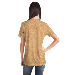 Waves and Spirals - Ocher | CUnisex T-Shirt | Mandalazed