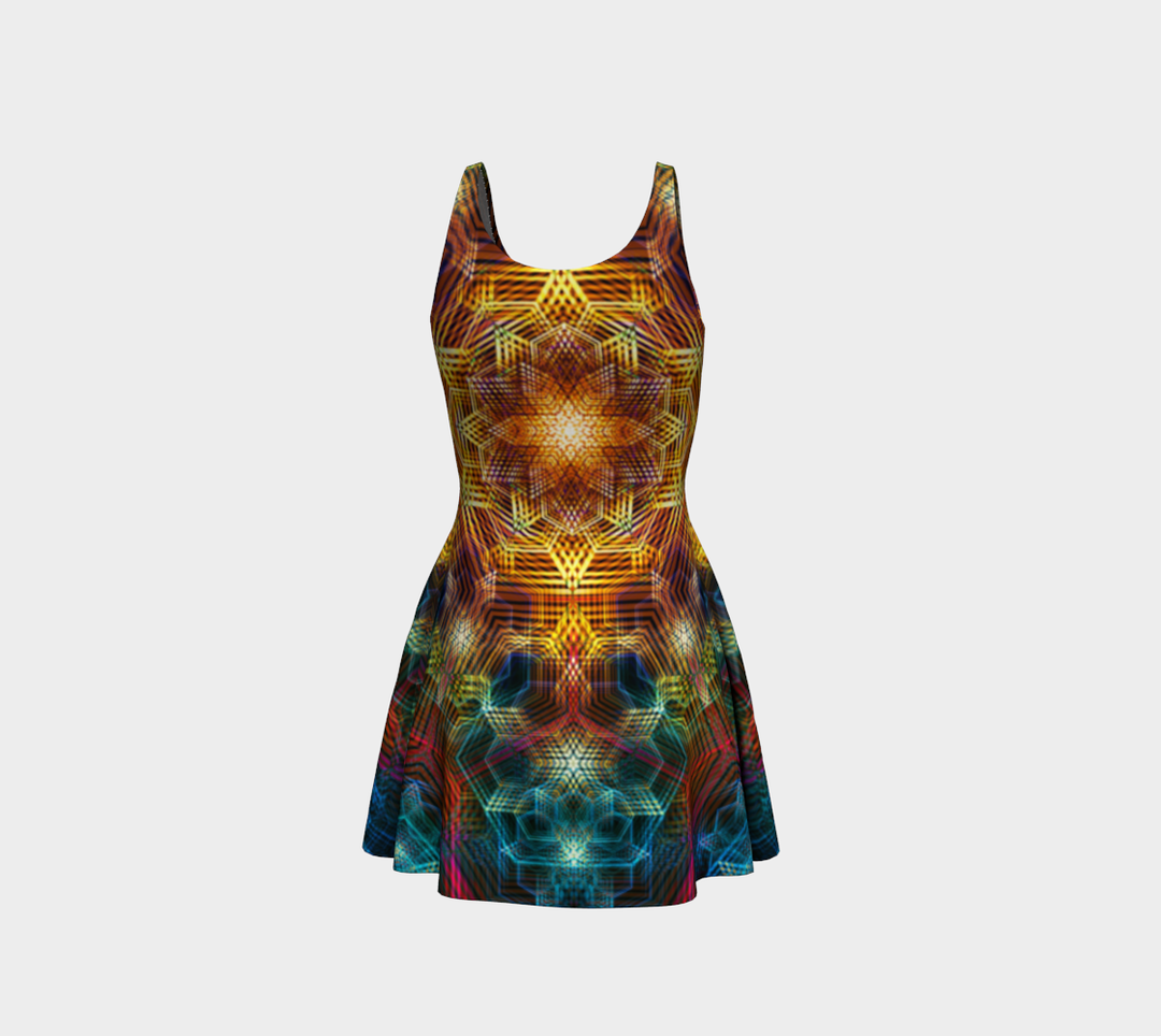 Clear Hexatrip | Flare Dress | Yantrart Design