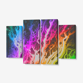 CALL ME BACK 4 Piece Canvas -Framed Ready to Hang 4x12"x32 | Mala Vida