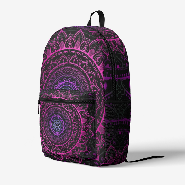 Cameron Gray | Pink Mandala Retro Colorful Print Trendy Backpack