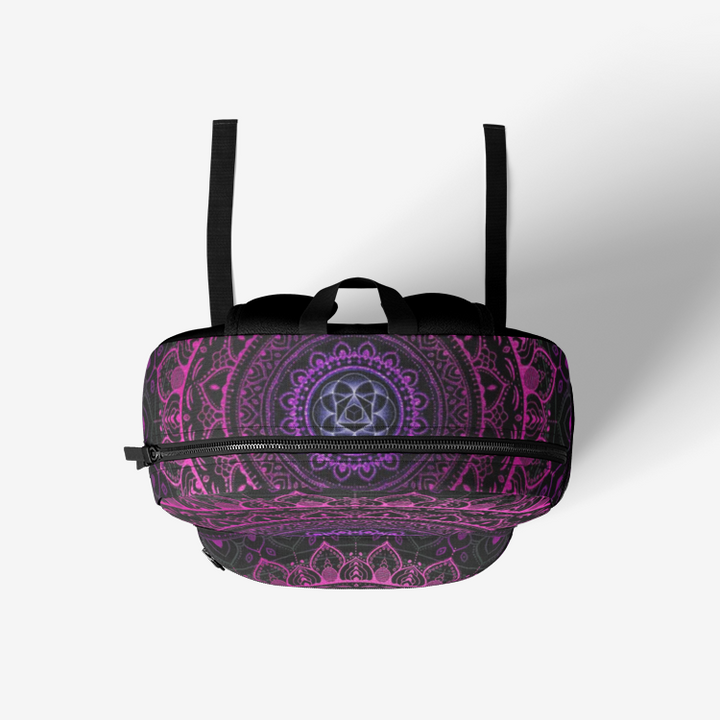Cameron Gray | Pink Mandala Retro Colorful Print Trendy Backpack