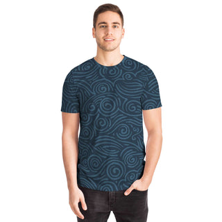 Waves and Spirals - Blue | Unisex T-Shirt | Mandalazed