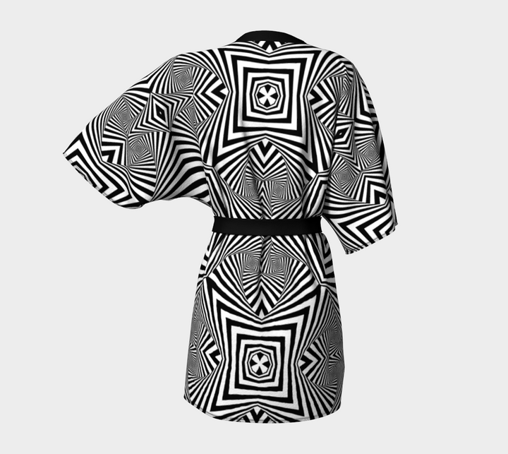 Closed eye visual kimono robe | Hubert S