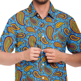 Paisley 1 | Short Sleeve Button Down Shirt | Psypepper