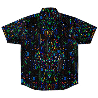 Elemental Realm Patterned Short Sleeve Button Down Shirt - TAS