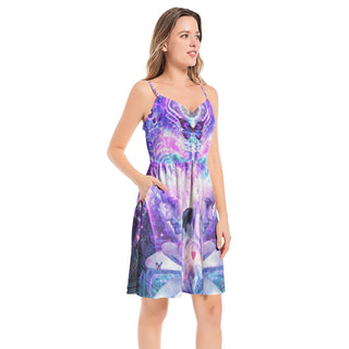 Cameron Gray | Mindfulness | Spaghetti Strap Sleeveless Summer Beach Dress