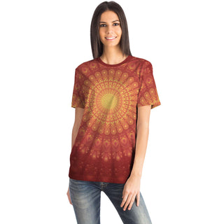 Peacock Feahter Mandala - Sun | Unisex T-Shirt | Mandalazed