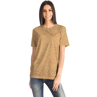 Waves and Spirals - Ocher | CUnisex T-Shirt | Mandalazed