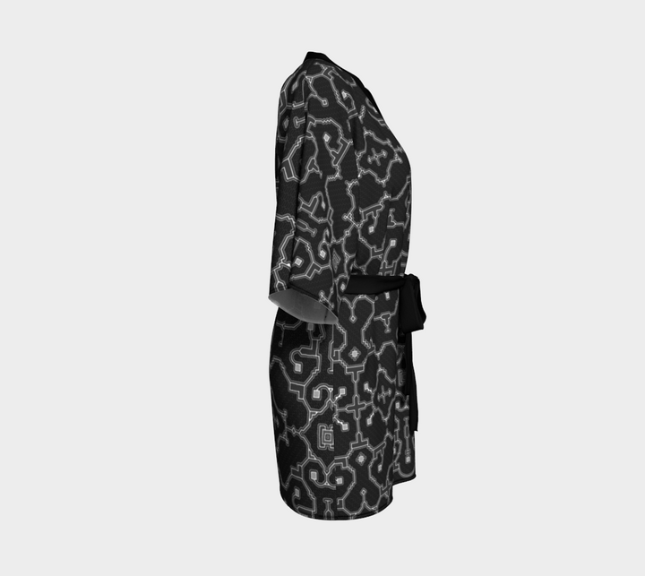 Shipibo Conibo - Black | Kimono Robe | Mandalazed