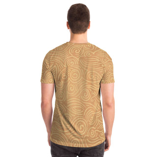Waves and Spirals - Ocher | CUnisex T-Shirt | Mandalazed